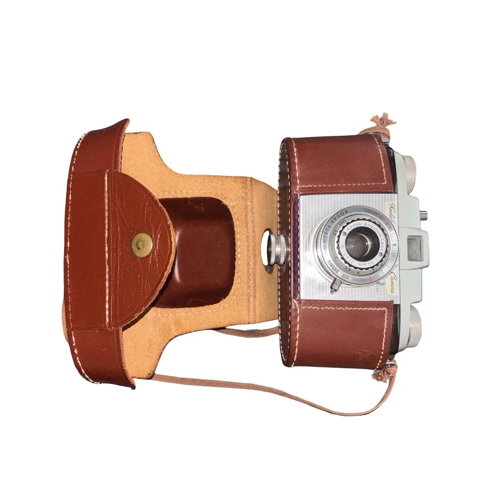 Vintage Kodak Pony 135 35mm Film Camera with Leather Case Anaston Lens
